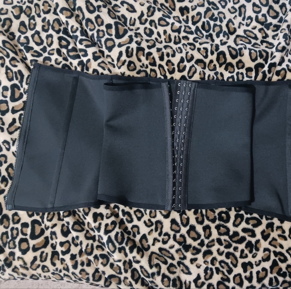 Women Black zip corset belly Tummy control faja - Picture 5 of 14